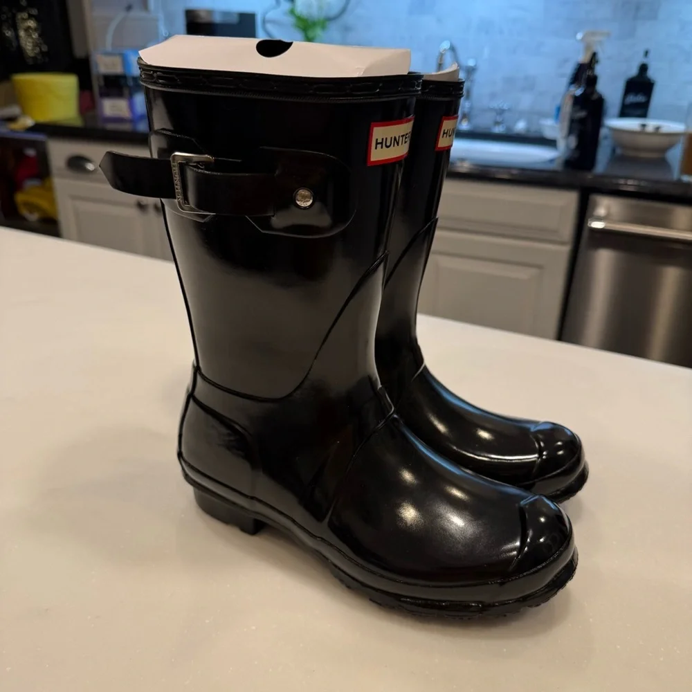 HUNTER Original Women’s Short Gloss Rain/Snow Boot Size US 6 EU 37 NIB - Picture 6 of 6